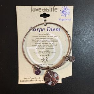 Love this life, Carpe Diem Bracelet